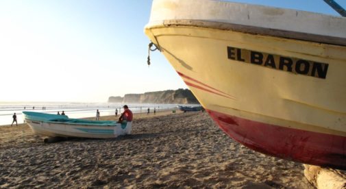 Boats on Canoa’s beach