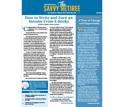 The Savvy Retiree – May 2020